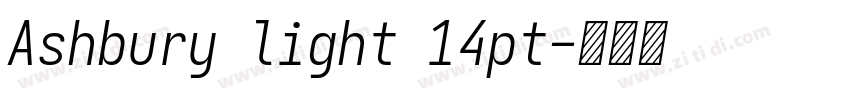 Ashbury light 14pt字体转换